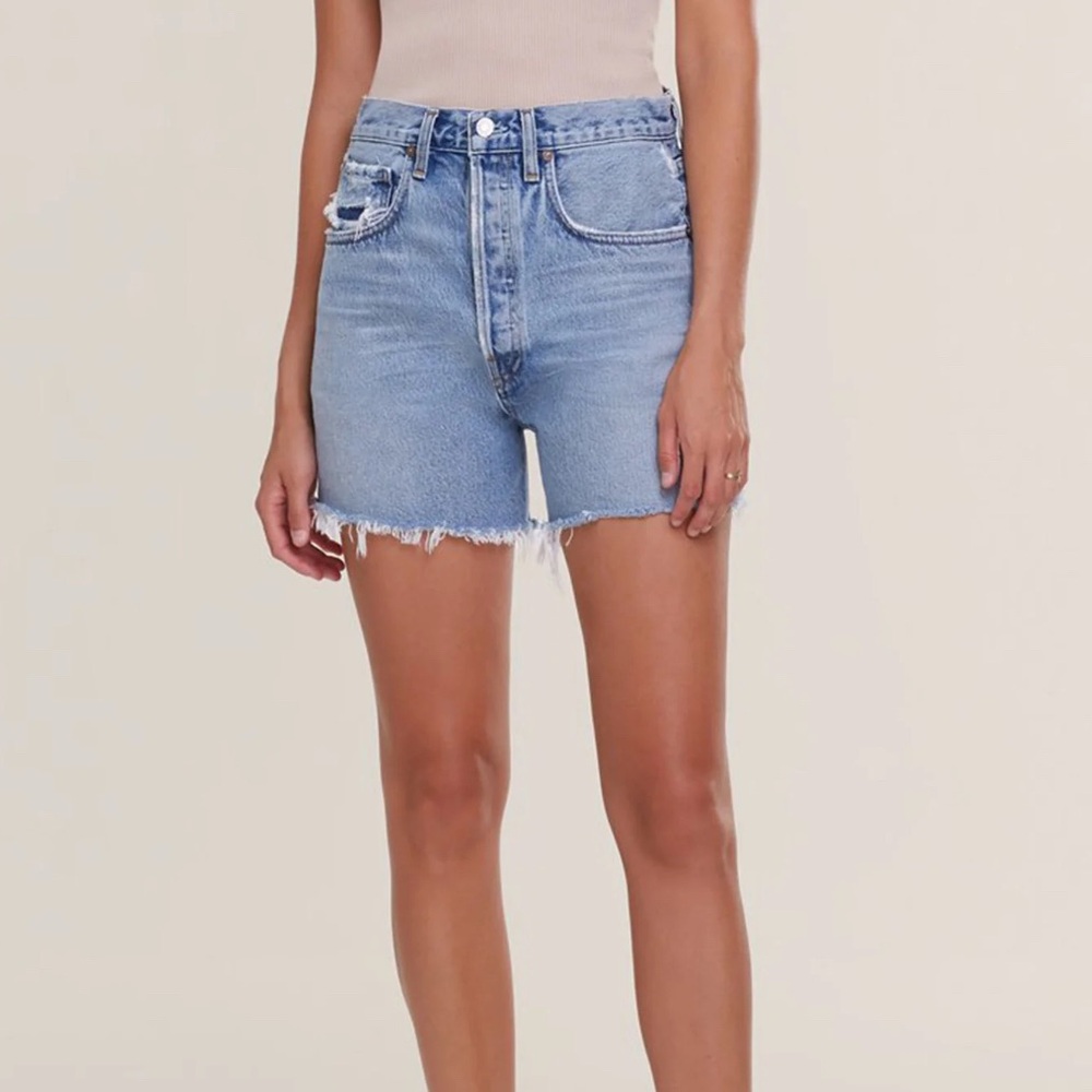 AGOLDE NEW Women's Blue Denim Shorts